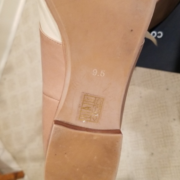 Two Toned Leather Jeffrey Campbell Deposit Flats Colorblock Retro Shoes - Picture 6 of 9